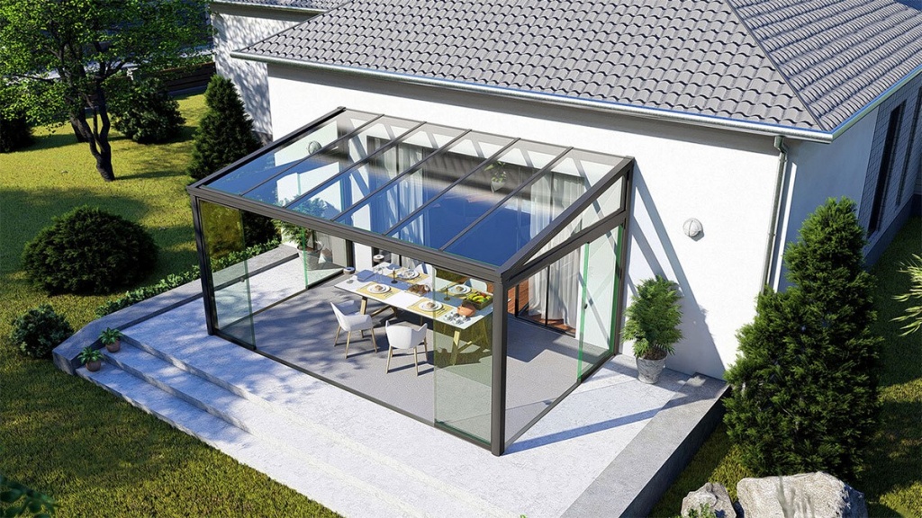 سقف شیشه ای برای حیاط